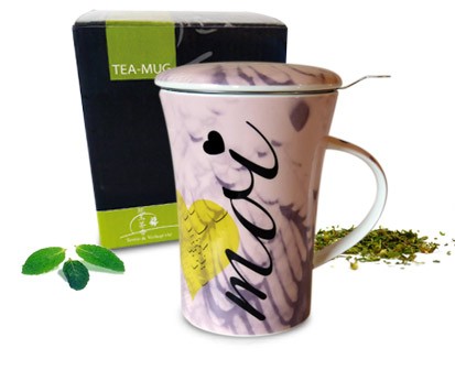 Tea-mug Toi et Moi rose