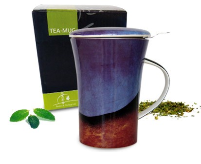 Tea-mug Design Bleu