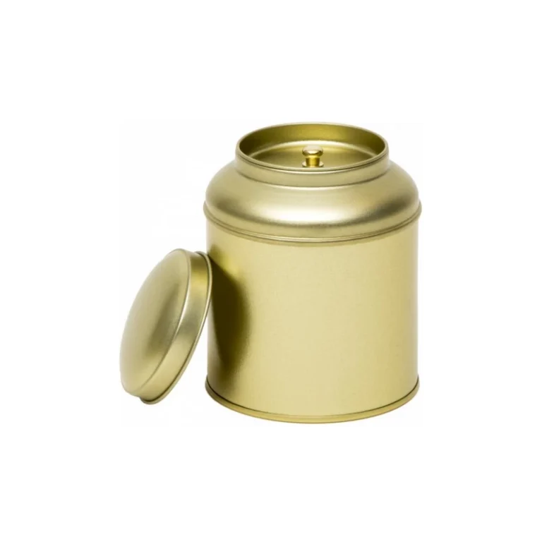 Boîte à thé gold ronde capacité 125g
